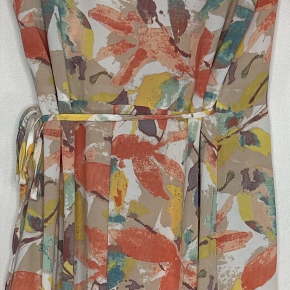 Pretty Garden Summer Wrap Maxi Dress Asymmetrical Ruffle Hem Boho Sz S - Picture 11 of 12